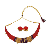 Elegant Khun Choker with round earrings